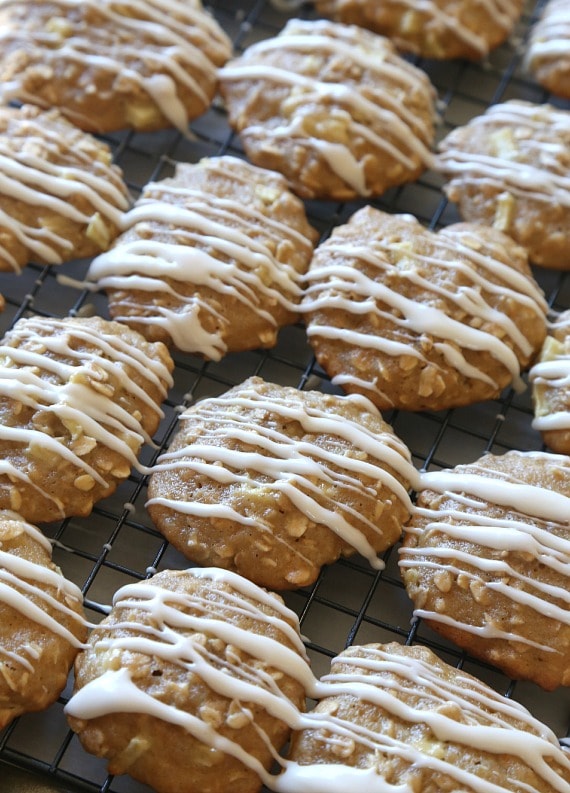 Iced Applesauce Oatmeal Cookies