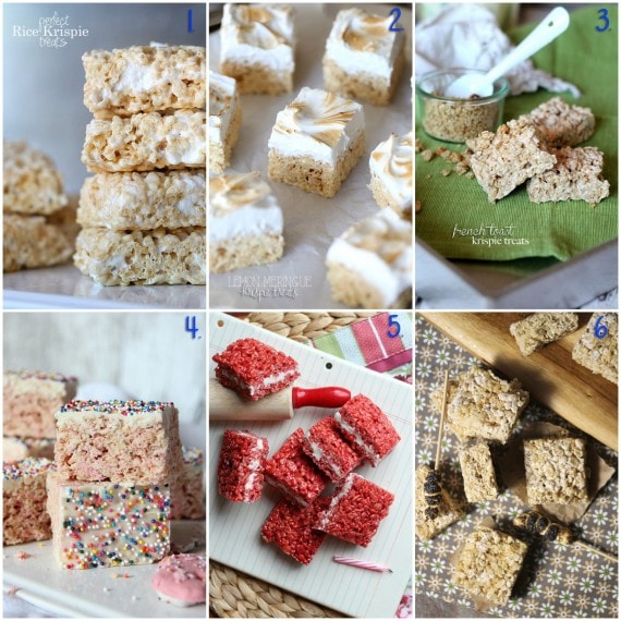 20 + Recipes for Rice Krispie Treats from Cookies & Cups