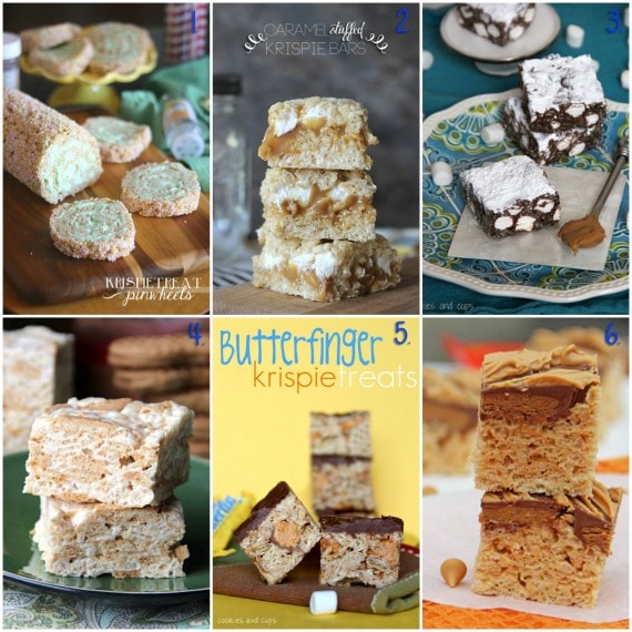 20 + Recipes for Rice Krispie Treats from Cookies & Cups