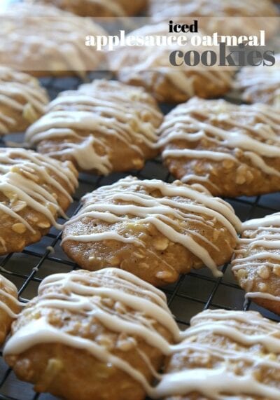 iced applesauce oatmeal cookies