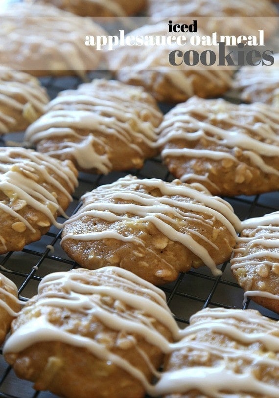 Iced Applesauce Oatmeal Cookies