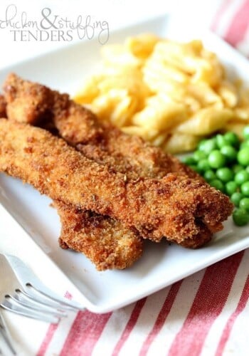 Stuffing Chicken Tenders on a Plate