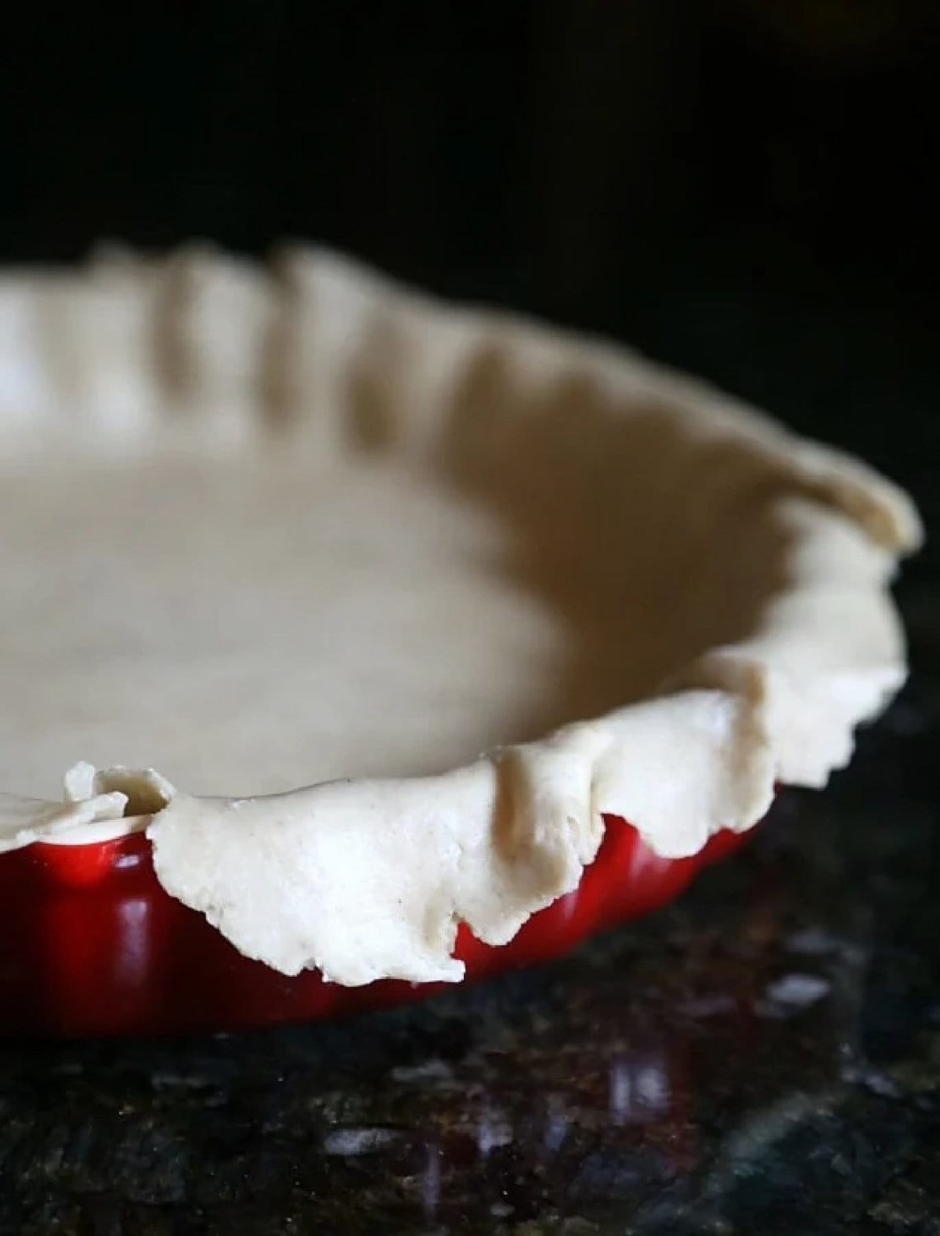 Pie crust in a dish