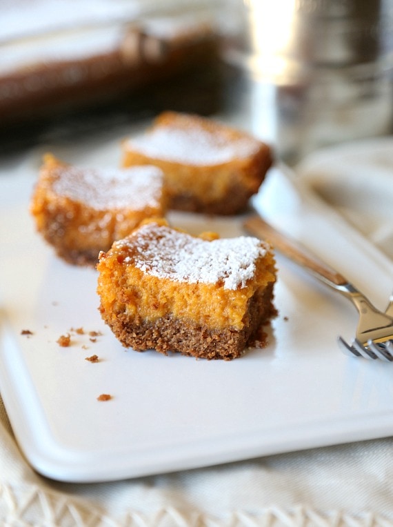 Pumpkin Gooey Butter Cake...made with a Spice Cake Mix as the crust