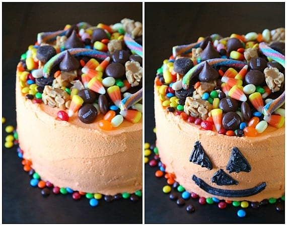 Easy Jack O lantern Candy Cake!