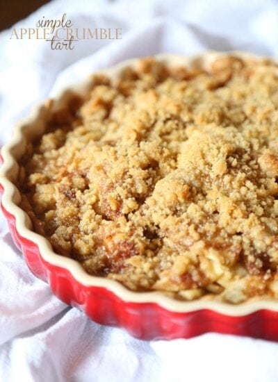 simple apple crumble tart
