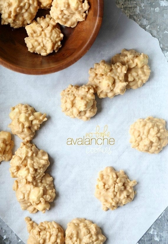 No Bake Avalanche Cookies ~ Super simple and based on one of the most popular recipes on my site, Avalanche Bars!