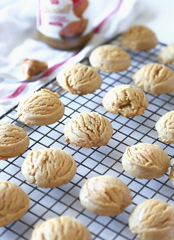 Biscoff Cloud Cookies...Super thick and soft cookies made from Biscoff Spread!