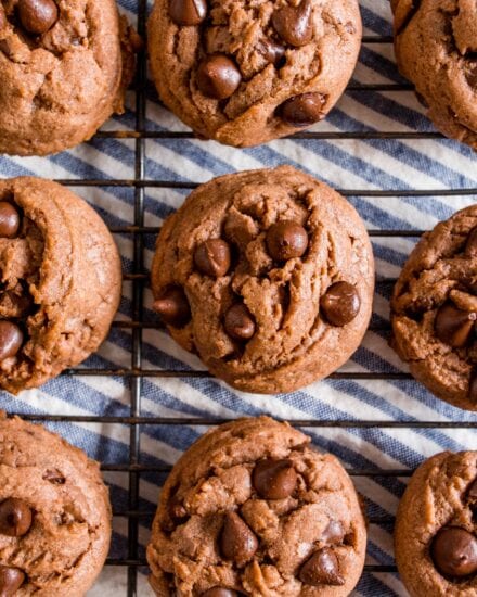 Chocolate Pudding Cookies with two kinds of chocolate!