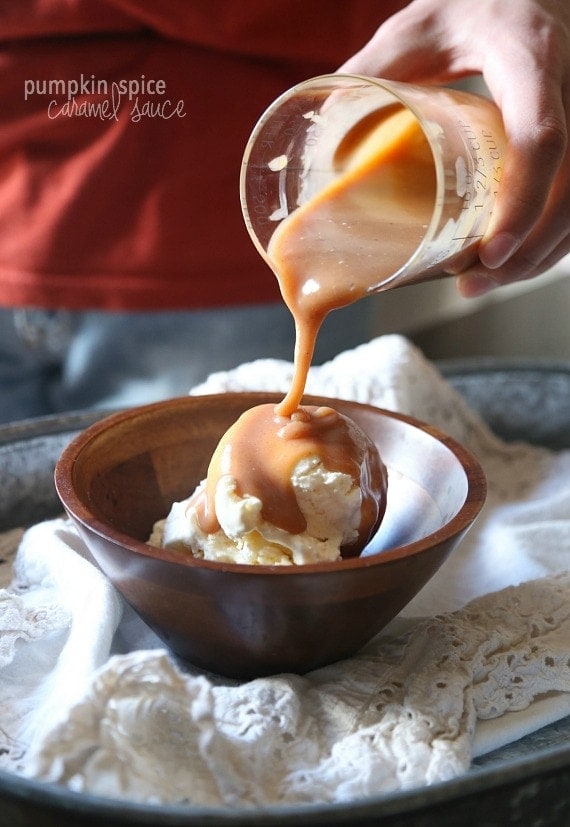 Pumpkin SPice Caramel Sauce..Simple and one of the most delicious things I have ever eaten!!!