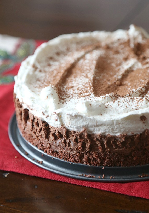 NO BAKE! Sugar Wafer Chocolate Mousse Pie...a creamy dreamy pie with a deliciously sweet crust!