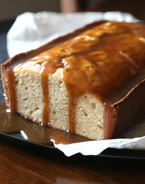 Image of Buttery Brown SUgar Pound Cake with Salty Butterscotch Sauce