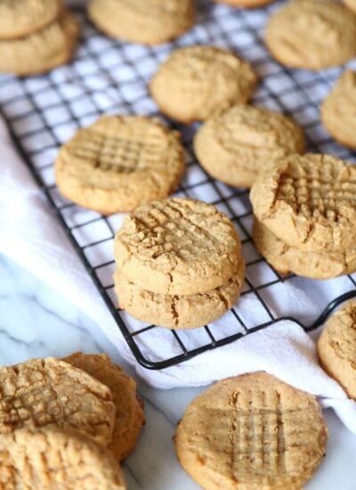 honey whole wheat peanut butter cookies