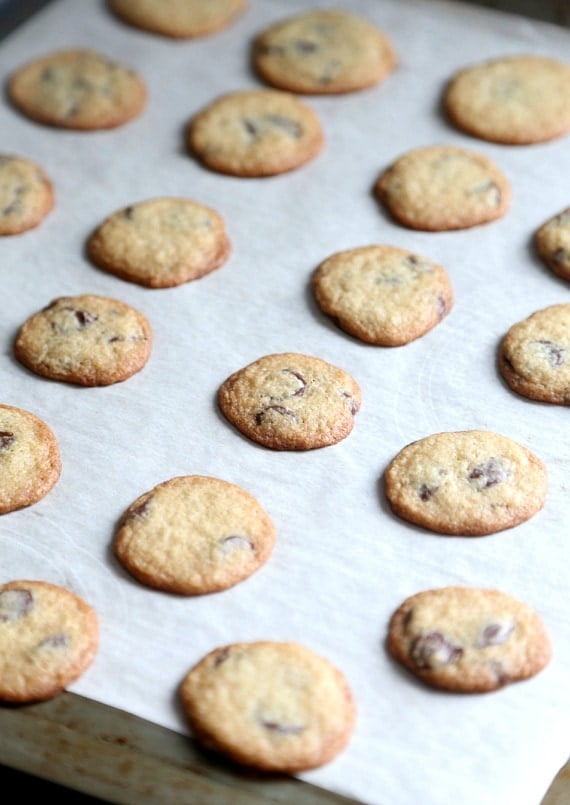 Tiny crispy cookies that you fold into MORE cookie dough to create crispy bits!!