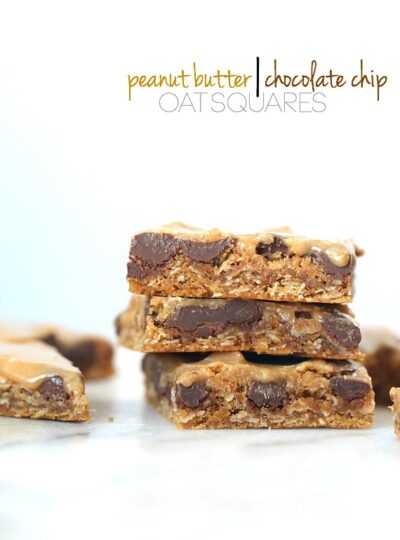 peanut butter chocolate chip oat squares