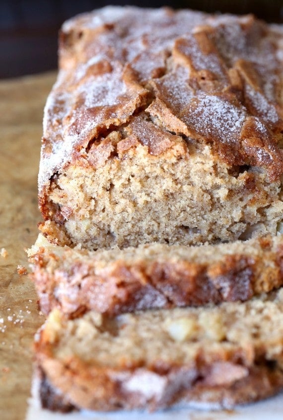 Snickerdoodle APple Bread. CRAZY GOOD and makes your house smell amazing while it's baking!!