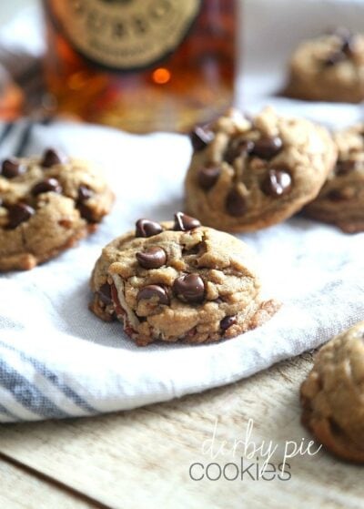 browned butter bourbon chocolate chip cookies