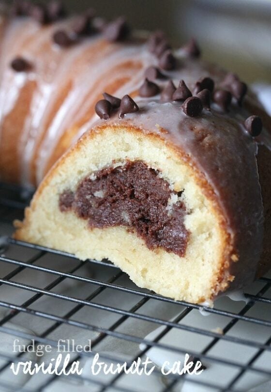Fudge Filled Vanilla Bundt Cake | The Best Bundt Cake Recipe