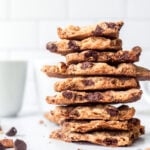 Chocolate Chip Cookie Brittle stacked