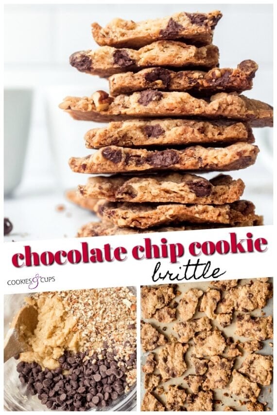 Chocolate Chip Cookie Brittle Pinterest Image