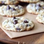 These Dishpan Cookies have a perfectly soft and chewy center with slightly crispy edges. They're loaded with oats, cornflakes, coconut and chocolate chips for an amazing texture and flavor!