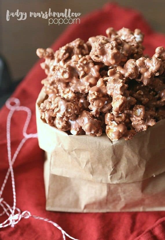 Fudgy Marshmallow Popcorn | Homemade Chocolate Popcorn Recipe