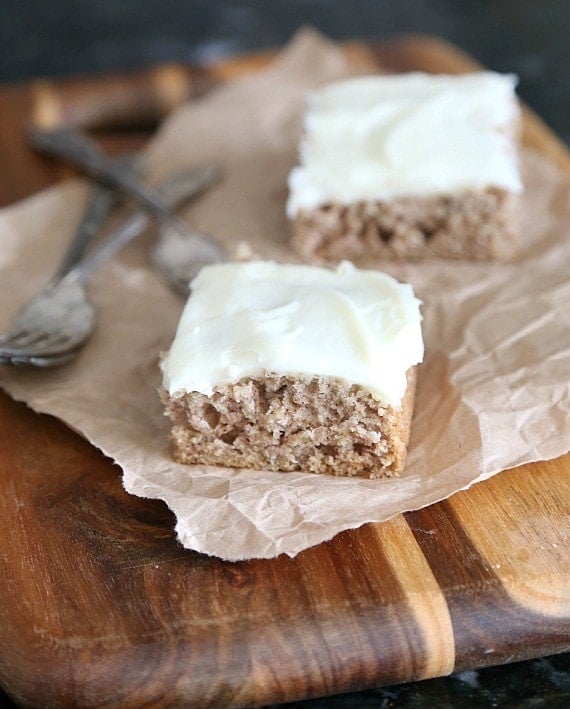 Old Fashioned Oatmeal Cake with cream cheese frosting. So simple and such a great way to use up extra oatmeal!