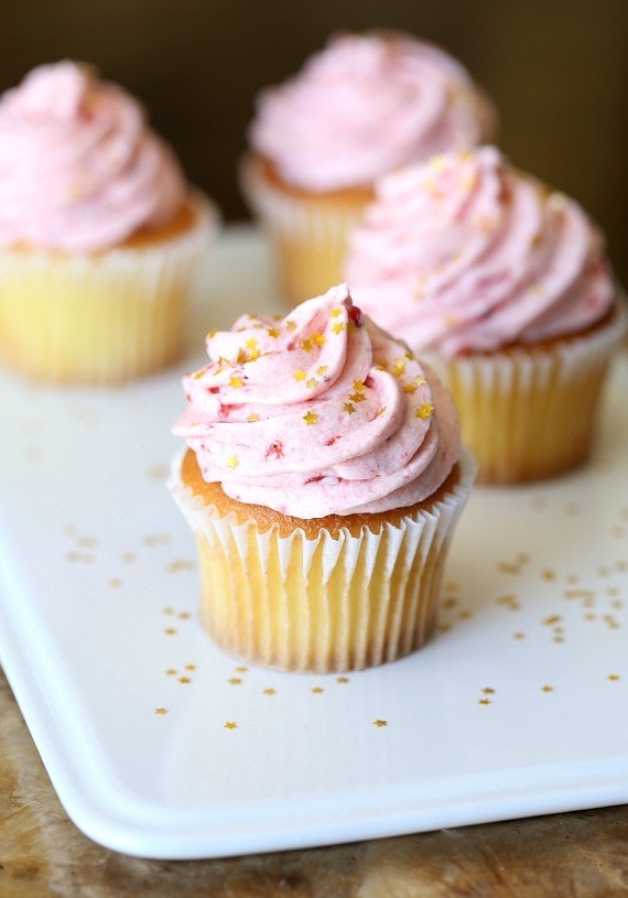 Roasted Strawberry Buttercream...super creamy, perfectly sweet frosting!