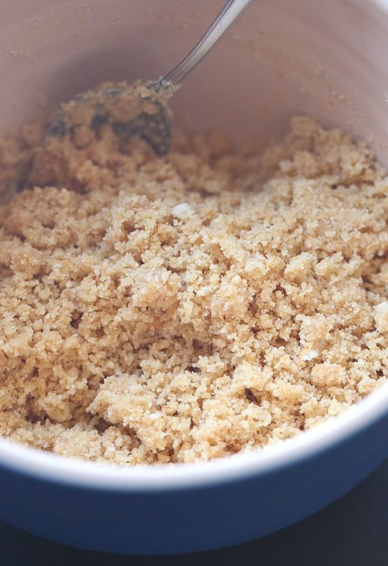 Crushed ritz in a bowl 