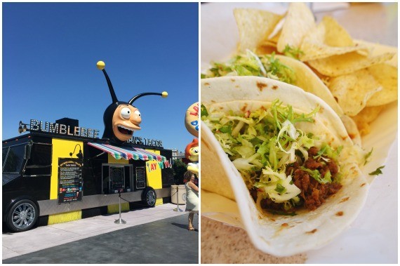 Korean Beef Tacos at Bumblebee Taco Truck in Universal Studios