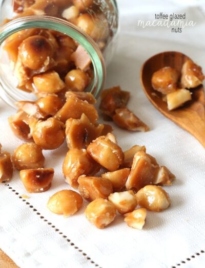 toffee glazed macadamia nuts