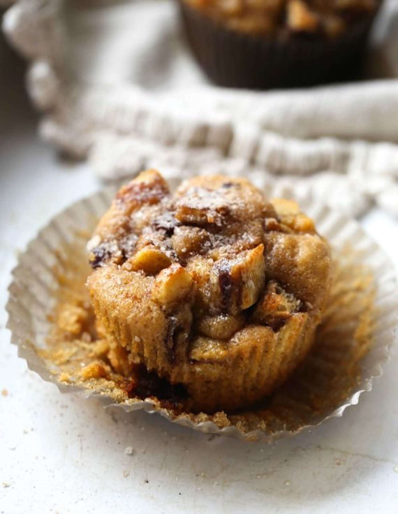 Cinnamon toast muffin served in a muffin wrapper