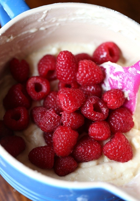 These White Chocolate Raspberry Muffins are sweet, soft and loaded with juicy raspberries!