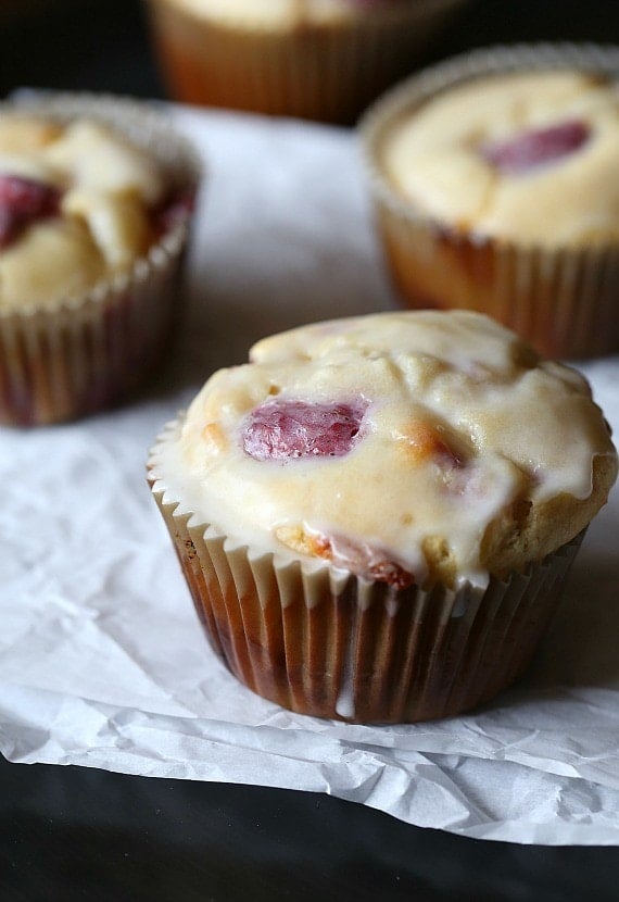 These White Chocolate Raspberry Muffins are sweet, soft and loaded with juicy raspberries!