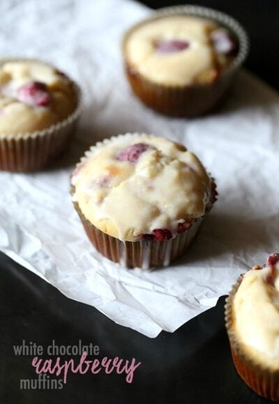white chocolate raspberry muffins