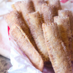 Dulce de Leche Filled Churro Sticks served in a basket