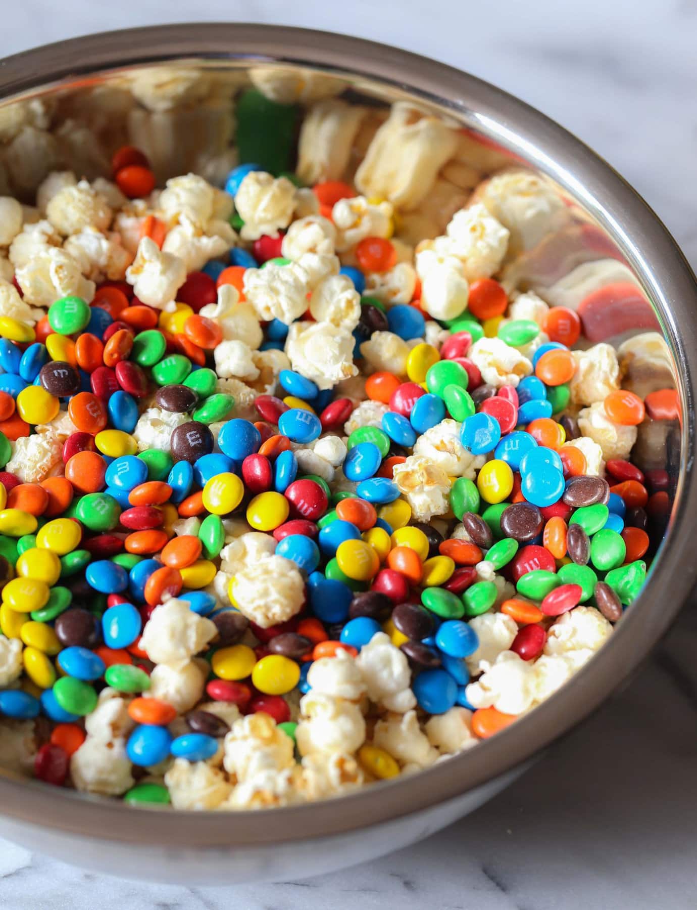 Popcorn with m&ms 