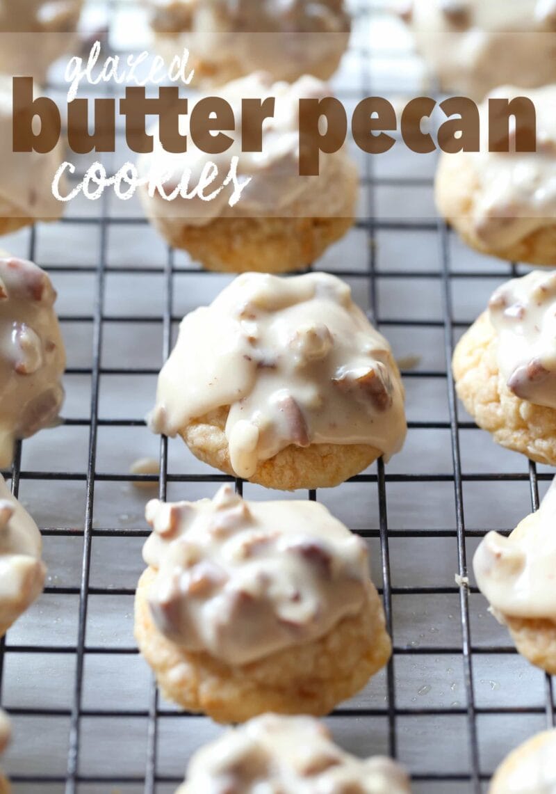 glazed butter pecan cookies