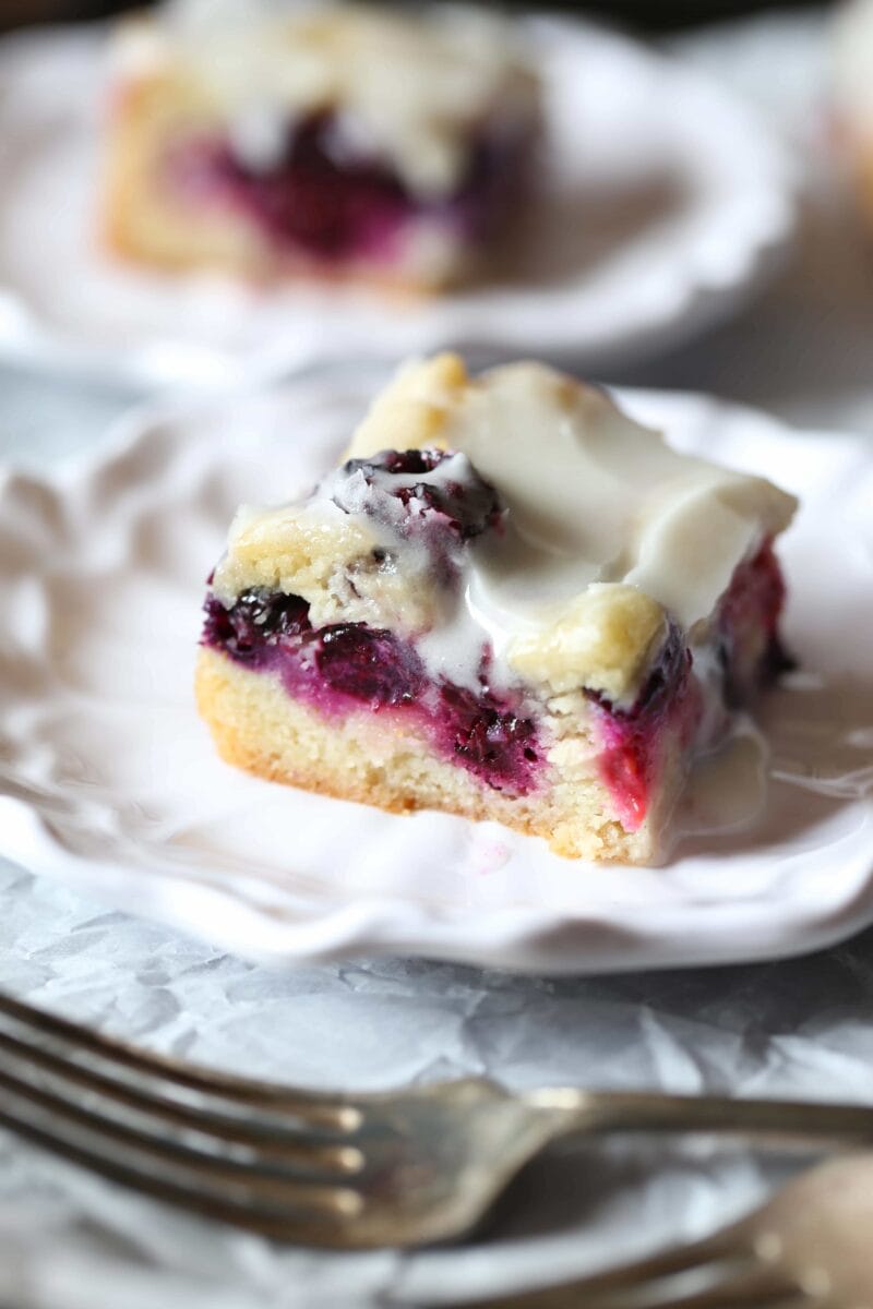 glazed berry sugar cookie bars
