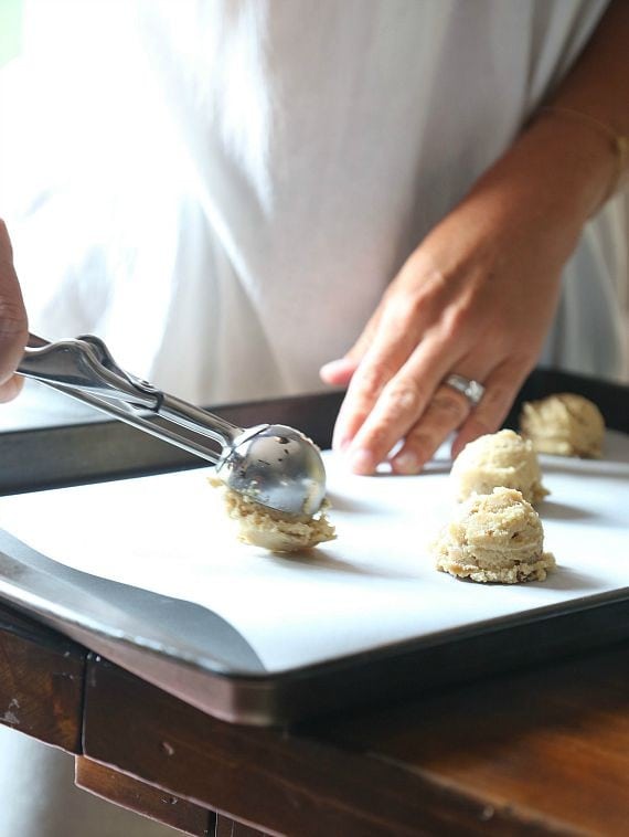 These Butter Crunch cookies are a favorite in my house. My mom used to make them and they are buttery, chewy and loaded with homemade toffee!!