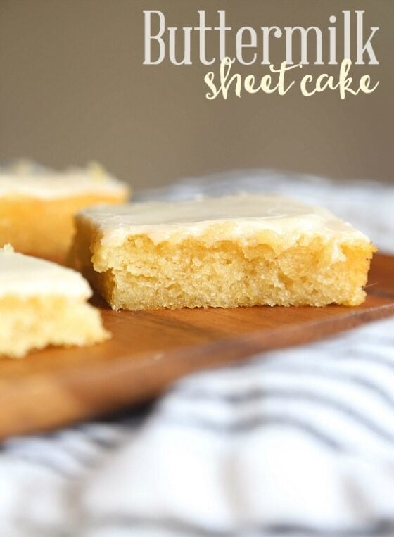 Buttermilk Sheet Cake - Cookies and Cups