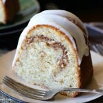 This Cinnamon Roll Pound Cake is incredibly buttery, sweet and swirled with cinnamon. The texture is soft and moist. Perfection!