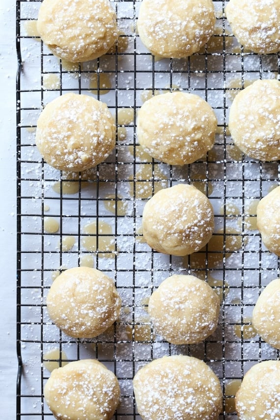 These Kentucky Butter Cake Cookies are a fun spin on my SUPER popular recipe for Kentucky Butter Cake. They're soft, buttery, glazed and just like little bites of delicious cake!