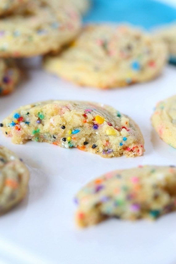 These SUPER SOFT Sprinkle Pudding cookies are so so easy and loaded with vanilla flavor!