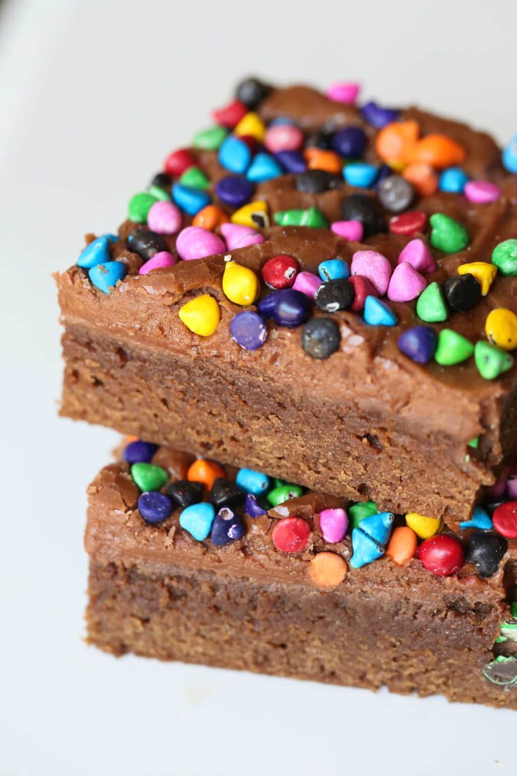 Rainbow Chip Brownies - Homemade Cosmic Brownies Recipe