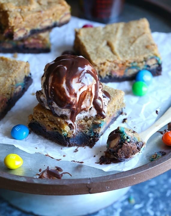 Chocolate Peanut Butter Gooey Butter Cake. Rich and delicious...and SO easy!