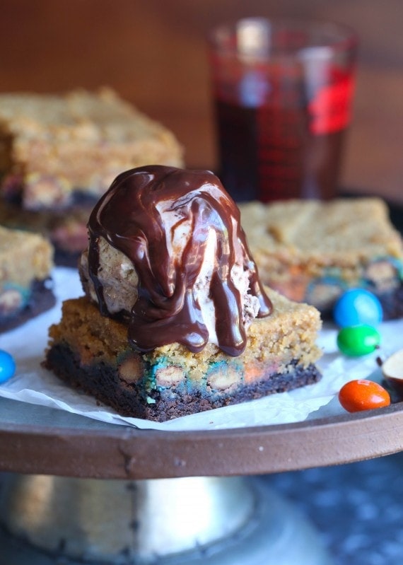 Gooey Peanut M&M Brownie Cups - Desserts Required