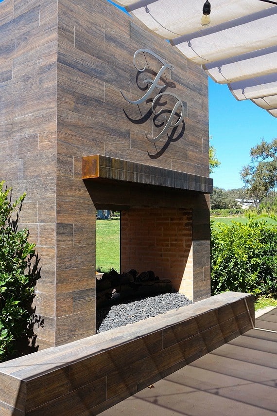 The outdoor patio area at Fess Parker Winery in Santa Barbara