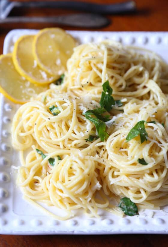 Lemon Spaghetti | Cookies and Cups