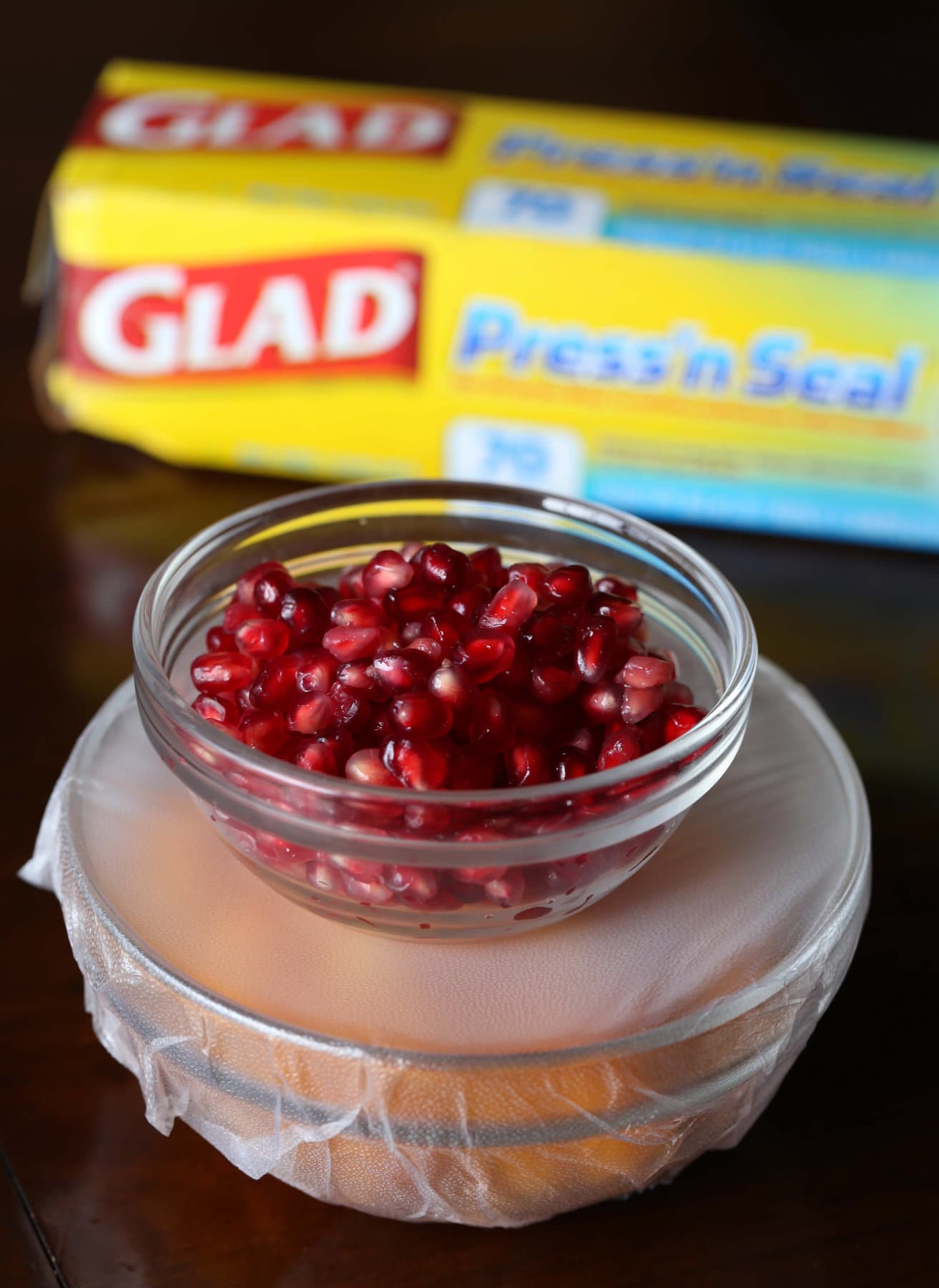 Cranberries covered with Press'n Seal